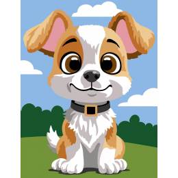 Kit canevas pénélope -chien - 55