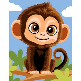 Kit canevas pénélope -singe - 55