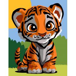 Kit canevas pénélope -tigre - 55