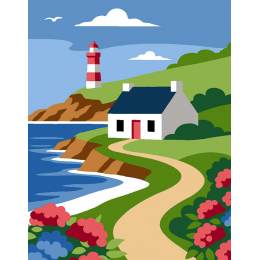 Kit canevas p&eacute;n&eacute;lope blanc - finist&egrave;re - 55