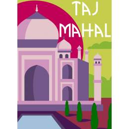 Canevas 30/40 type affiche Taj Mahal - 55