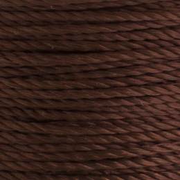 Cordon rayonne 1mm marron fonc&eacute; - 56