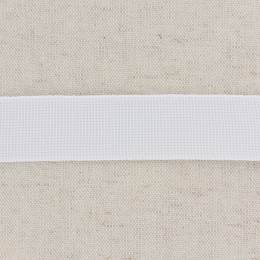 Tissé élastique poly.25mm blanc - 58