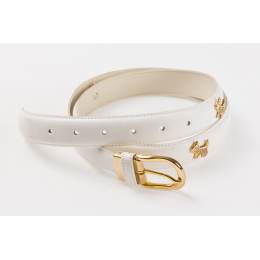 Ceinture femme 30mm cuir blanc - 62