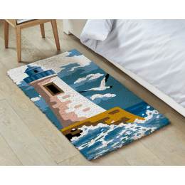 Tapis smyrnalaine seul le phare 50x100 - 64