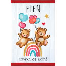 Kit point compté - Protège carnet - Mon petit monde arc en ciel - 64