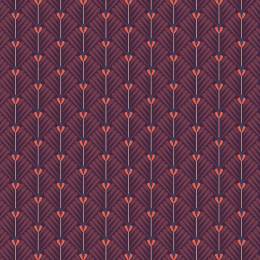 Tissu petales violet - 64