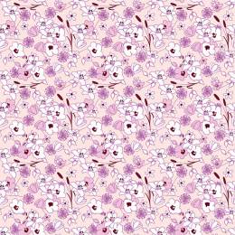 Tissu fleurettes mauve - 64