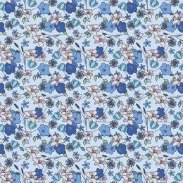 Tissu fleurettes bleuet - 64