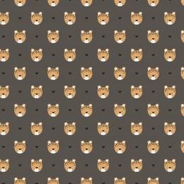 Tissu petit léopard chataigne - 64
