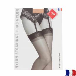 Bas Clio nylon pour porte-jarretelles 15D t5 vison - 66