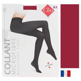 Collant Clio semi-opaque microfibre T4 rouge carmin - 66