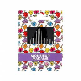Carnet de 20 aiguilles "Monsieur Madame" violet - 70