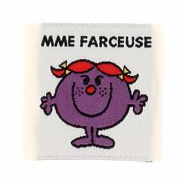 &Eacute;tiquette &agrave; coudre Madame farceuse - 70