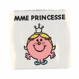 &Eacute;tiquette &agrave; coudre Madame princesse - 70