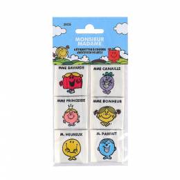 &Eacute;tiquette &agrave; coudre "Monsieur Madame" assortiment de 6u - 70