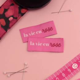 Étiquette à coudre "la vie en rose" - 70