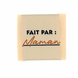 &Eacute;tiquette &agrave; coudre "fait par maman" - vrac - 70