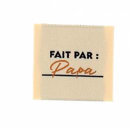 &Eacute;tiquette &agrave; coudre "fait par papa" - vrac - 70