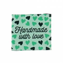 &Eacute;tiquette &agrave; coudre "handmade with love" - vrac - 70