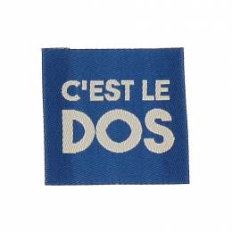 &Eacute;tiquette &agrave; coudre "c'est le dos" - vrac - 70