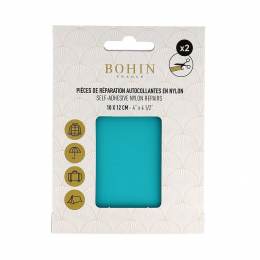 Pièce nylon autocollant bleu turquoise 10x12cm x 2 pcs - 70