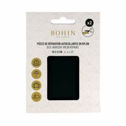 Pièce nylon autocollant vert foncé 10x12cm x 2 pcs - 70