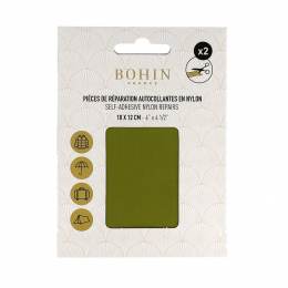 Pièce nylon autocollant vert feuille 10x12cm x 2 pcs - 70