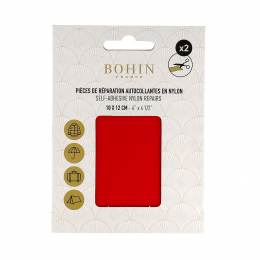 Pièce nylon autocollant rouge 10x12cm x 2 pcs - 70
