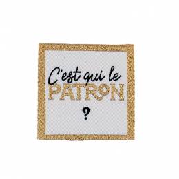 Etiquettes à coudre "c'est qui le patron" x4 - 70