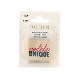 &Eacute;tiquette &agrave; coudre "mod&egrave;le unique" x4 - 70
