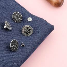 Bouton jeans automatique argent 20mm - 70