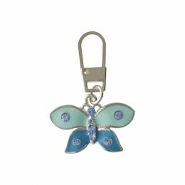 Tirette fantaisie/charm - papillon bleu - 70