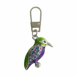 Tirette fantaisie/charm - colibri vert/violet - 70