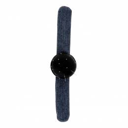 Bracelet porte épingles ajustable "jeans upcyclé" - noir - 70