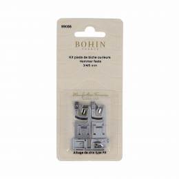 Kit 3 Pieds de biche machine &agrave; coudre Bohin "ourleur"  3+4+6mm - 70