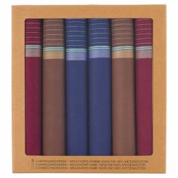 Mouchoirs homme Léo bord satin 40 x 40 cm x6 - 88