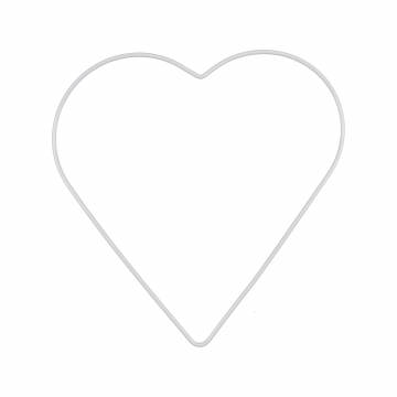 Coeur m&eacute;tal blanc attrape-r&ecirc;ves d&eacute;co 12cm x2 - 1000
