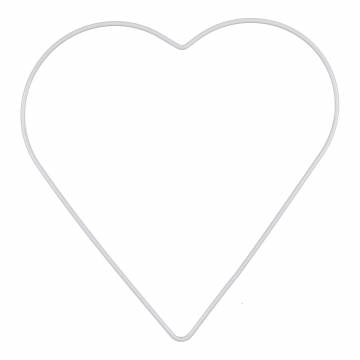 Coeur m&eacute;tal blanc attrape-r&ecirc;ves d&eacute;co 20cm x2 - 1000