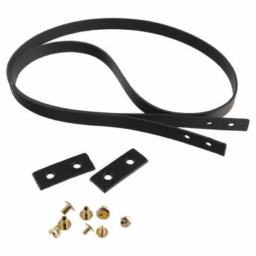 Kit lani&egrave;re de sac en cuir noir + renforts - 1000
