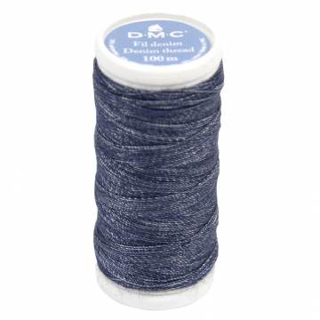 Fil jean denim &agrave; coudre tt 5 bobines de 100m - 12