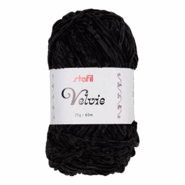 Pelote Velvie Stafil fil chenille amigurumi noir 25g - 14