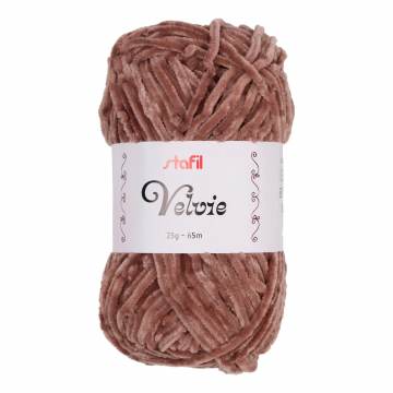Pelote Velvie Stafil fil chenille amigurumi marron 25g - 14