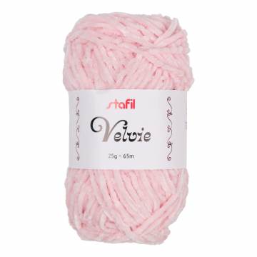 Pelote Velvie Stafil fil chenille amigurumi rose 25g - 14