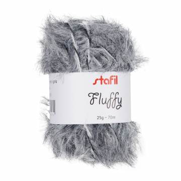 Pelote Fluffy Stafil fil peluche amigurumi gris 25g - 14