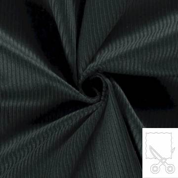 Coupon de tissu velours c&ocirc;tel&eacute; p&eacute;trole fonc&eacute; - 196
