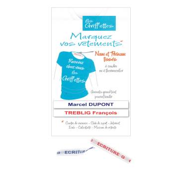 Kit de nom tissé pour marquer les vêtements - 220