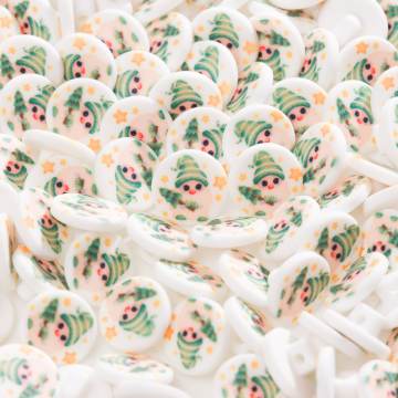 Bouton bonhomme de neige sapin - 408