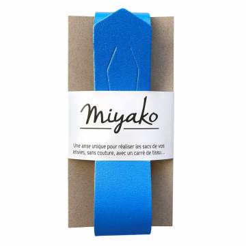 Anse de sac Miyako en cuir bleu mikonos - 408