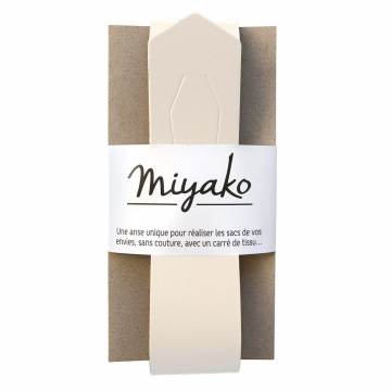 Anse de sac Miyako en cuir blanc cassé - 408